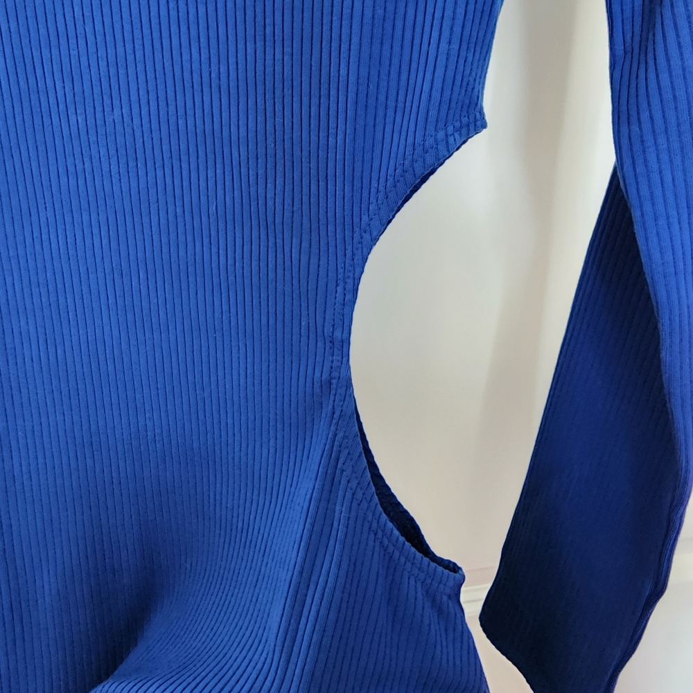 Reformation Kensy Long Sleeve Minidress In Royal - Picture 10 of 10